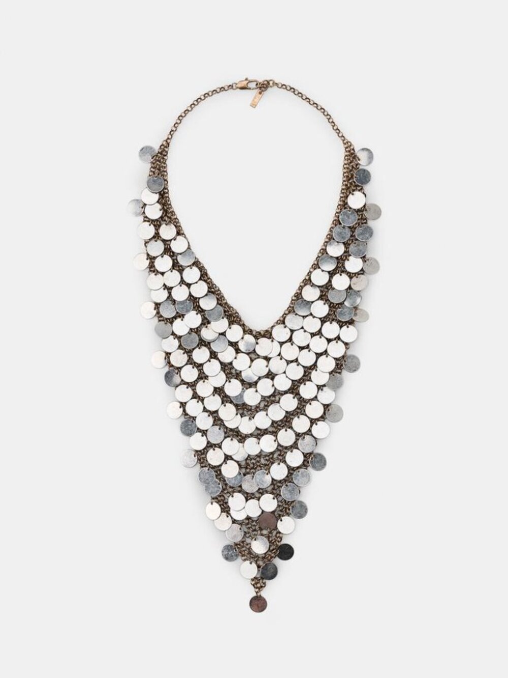 ZARA METAL PLATE BIB NECKLACE